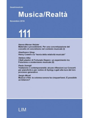 Materiale e procedimenti. Per una concretizzazione del concetto di concretismo nel contesto musicale (I)